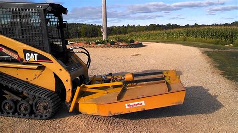 skid steer brush hog youtube|brush attachment for skid steer.